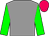 Grey, green sleeves, cerise cap (Mr Henry Candy)