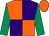 ORANGE and PURPLE (quartered), EMERALD GREEN sleeves, ORANGE cap (T W Morley & Regents Racing)
