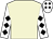 Beige, white sleeves, black diamonds, white cap, black diamonds (Mr Noel Williams)