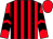 Red and black stripes, chevrons on sleeves, red cap (The Judges & Partner)