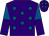Purple, royal blue spots, halved sleeves, purple cap, royal blue spots (Marvmichael Syndicate)