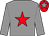 Grey, red star, red cap, grey star (Mrs Eileen Hodnett)