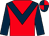 Red, dark blue chevron and sleeves, dark blue and red quartered cap (Casdagli & Partners)