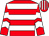 Red, white hoops, chevrons on sleeves, striped cap (L Bolingbroke, Mersey Racing, P Molo)