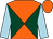 Orange and dark green diabolo, light blue sleeves, orange cap (Evason, Dodd, Hewitt & Walsh)