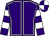 Purple, white seams, hooped sleeves, quartered cap (Mrs Marian Pepperdine)
