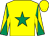 Yellow, emerald green star, diabolo on sleeves, yellow cap (Mr J S Wainwright)