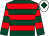Dark green, red hoops, white cap, dark green diamond (Mr F Morley)
