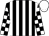 Black and white stripes, checked sleeves, white cap (Mr Mike Browne & Mrs Dee Howe)
