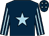 Dark blue, light blue star, striped sleeves, dark blue cap, light blue stars (Mrs Eileen Coleman)