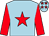 Light blue, red star & sleeves, red stars on cap (Dual Racing Syndicate)