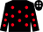 Black, red spots, black cap, white spots (Miss Rita Shah)