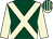 Dark green, beige cross belts and sleeves, beige and dark green striped cap (The Dancing Shadows)
