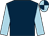 Dark blue, light blue sleeves, quartered cap (W J Evans Racing)