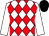 White body, red diamonds, white arms, black cap (J Khalifa)