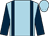 Light blue body, dark blue braces, dark blue arms, light blue cap (Mme A Baudron)