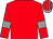 Red body, red arms, grey armlets, grey cap, red striped (P Allaire)
