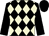black, beige diamonds, black sleeves, black cap (Stall Liberty Leaf)