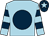 Light blue, dark blue disc, hooped sleeves, dark blue cap, light blue star (Miss J Lanigan)