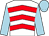 White, red chevrons, light blue sleeves and cap (The Forever Partnership)