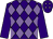 Purple and mauve diamonds, purple sleeves (Jan Slater & Partners)