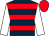 Dark blue, red hoops, white sleeves, red cap (A M Murray/grant Harrison)