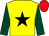 Yellow, black star, dark green sleeves, red cap (Mr Paul Hothersall)