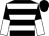 Black, white hoops, halved sleeves, black cap (Trading Products Limited)