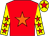 Red, orange star, yellow sleeves, red stars, yellow cap, red star (Simon & Angela Gillie)