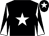 Black, white star, diabolo on sleeves and star on cap (Mr & Mrs E Norris & Partners)