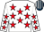 White, red stars, dark blue and white striped cap (Mr G Adam)