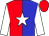 Red and blue halves, white star, white sleeves, red cap (Pedro Sobarzo)