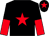 Black, red star, halved sleeves and star on cap (Larkhills Racing Partnership Iv)