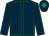 Dark blue, emerald green seams, emerald green diamond on cap (A D Mullins)