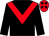 Black, red chevron, red cap, black stars (Dooley & Shamrock Thoroughbreds)