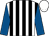 White and black stripes, royal blue sleeves, white cap (A & B Beard, C Davies S Harris M Hawki)