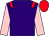 Purple, red epaulets, pink sleeves, red cap (Clan Gathering)