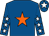 Royal blue, orange star, royal blue sleeves, white stars, royal blue cap, white star (Allson Sparkle Ltd)