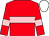 Red, pink hoop, pink armlets, white cap (Mrs Kathy Stuart&Sullivan Bloodstock Ltd)
