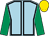 Light blue with black seams, emerald green sleeves, gold cap (Au-dela Syndicate)