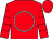 Red, white circle, red sleeves with hoops, red cap (Al Mainprize)