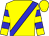 Yellow, blue sash, blue hoops on sleeves, yellow cap (John Teas, Jr)