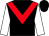 Black, red chevron, white sleeves (Mr R M Grover)