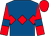 Royal blue, red triple diamond, red sleeves, royal blue armlet, red cap (Lucinda White)