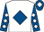 White, royal blue diamond, royal blue sleeves, white diamonds, royal blue cap, white diamond (Mrs B Power & John J Phelan)