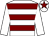 White & maroon hoops, white sleeves, maroon star on cap (M Tarpey)