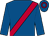 Royal blue, scarlet sash, royal blue cap, scarlet hoop (J H Kidd)