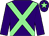 Purple, light green cross sashes, light green star on cap (D Leech & Michael M Farrell)