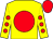 Yellow, red disc, yellow sleeves, red spots and cap (In It For Fun Partnership & Dr R Newla)