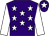 Purple, white stars, sleeves and star on cap (Mr Willie Scott)